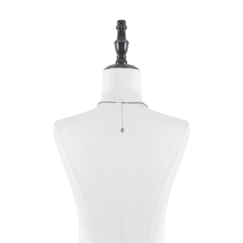 Dark in Love - MultiCross Dark Lolita Spade Halskette - Schwarz